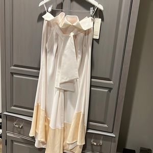 Johanna Ortiz pants with two different color combination of white & beige